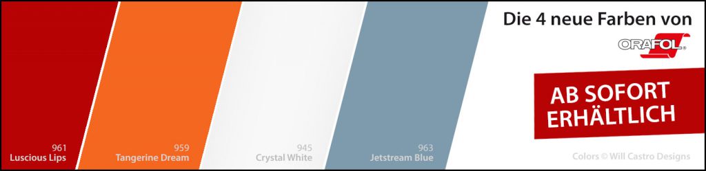 Die 4 neuen Farben bei Orafol