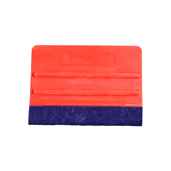 Roter Kunststoffrakel mit Filzkante Avery Dennison® Squeegee Pro Flexible
