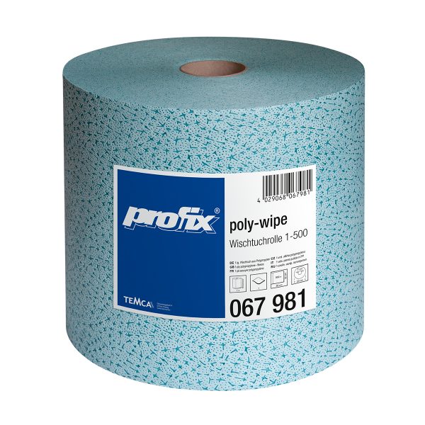 Fusselarme Reinigungstücher (profix® poly-wipe Wischtuchrolle)